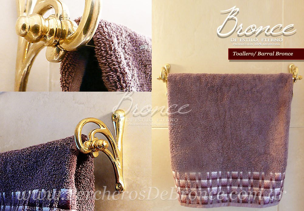 Percheros de bronce, accesorios para baños, ideas decoracion de ... Decoración De Baños cabaña