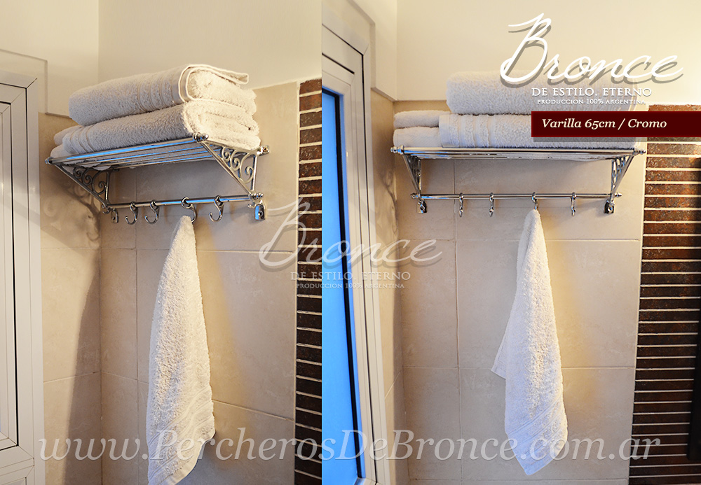 Percheros de bronce, accesorios para baños, ideas decoracion de ... Decoración De Baños cabaña