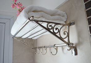 Accesorio para baño, Perchero niquelado, Linea baño, Repisa, Estante, Toilettes, Decoracion, Deco, Antigüo, Antigüedad, Estilo Ingles, Artesanias, Diseño argentina